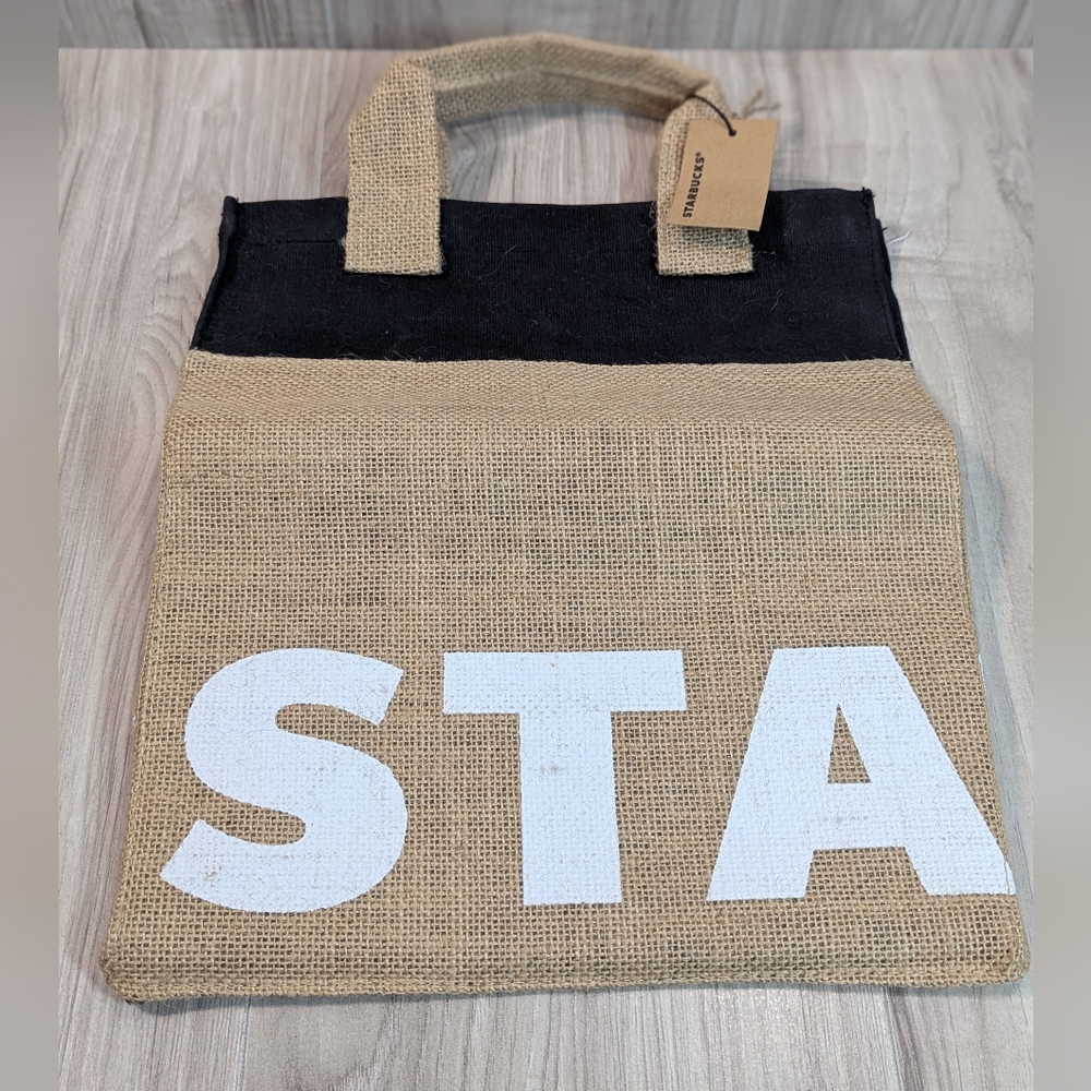 STARBUCKS Jute/Burlap Bag Tote THAILAND 2023 25th Anniversary Series